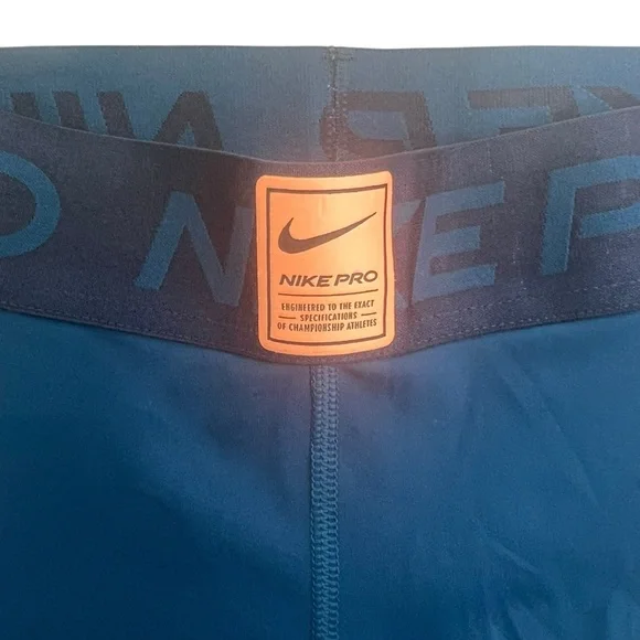 NWOT Nike Pro Dri Fit 3” Athletic Running shorts navy blue orange small - Picture 5 of 15
